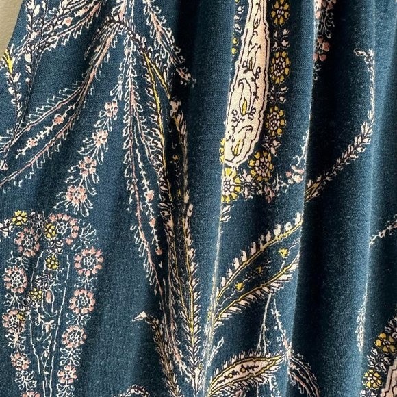 LOFT Blue Paisley High Neck Halter‎ Swing Ladies Party Dress, S - Picture 5 of 5